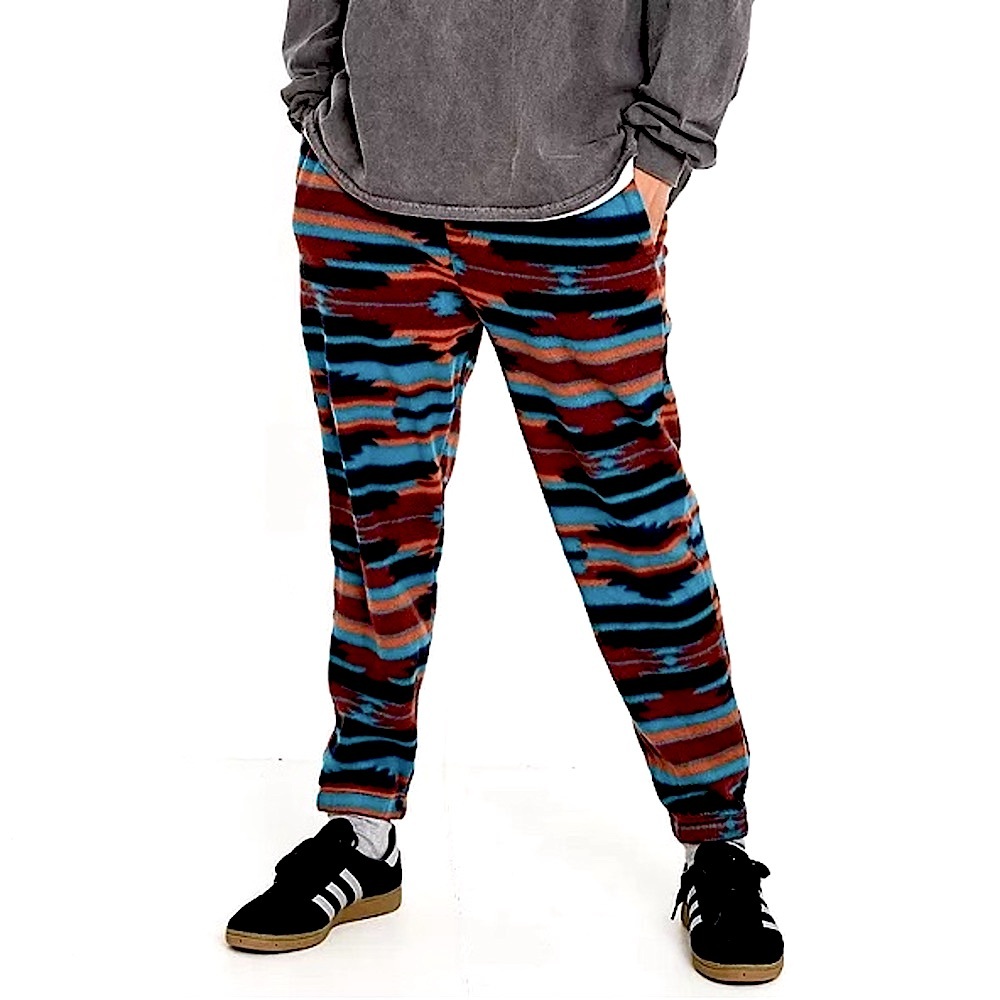 UO Geo Polar Fleece Joggers • XL